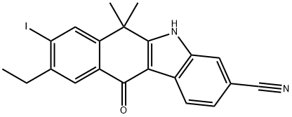 	9-ethyl-8-iodo-6,6-diMethyl-11-oxo-6,11-dihydro-5H-benzo[b]carbazole-3-carbonitrile