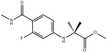 	N-[3-Fluoro-4-[(methylamino)carbonyl]phenyl]-2-methylalanine methyl ester